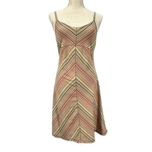 Striped UPF protection spaghetti strap midi dress size medium